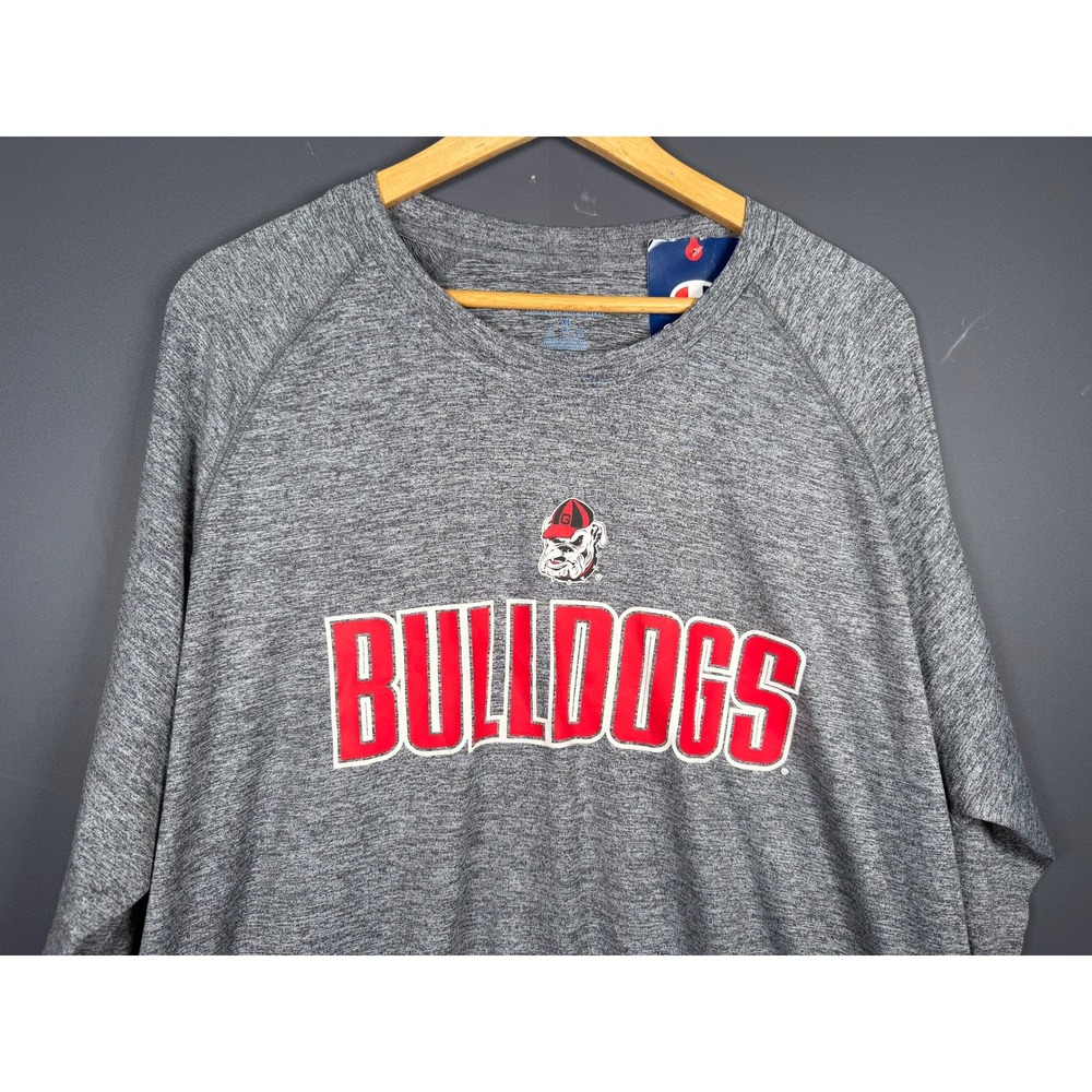 NWT Champion Mens XL Georgia Bulldogs Performance Long Sleeve T-Shirt Gray